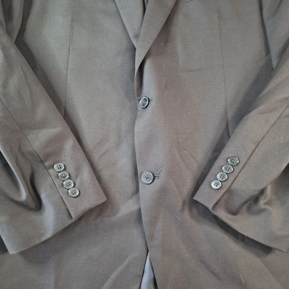 Lauren Ralph Lauren Blazer Men's 46L Wool Black Single Breasted Single Vented